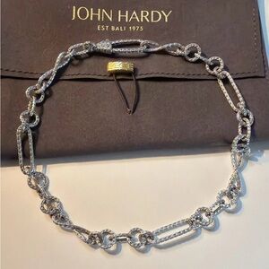 John Hardy Classic Chain Figaro Necklace 16-17”- Sterling Silver 925